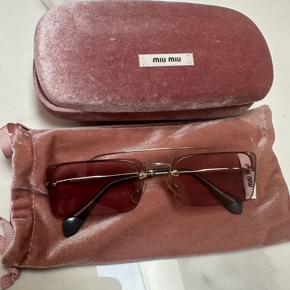 Miu Miu Square Pink Lens - image 1